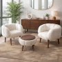 Atelier del Sofa Fotelje i klub stočić Lotus Wellsoft White - slika 2