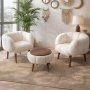 Atelier del Sofa Fotelje i klub stočić Lotus Wellsoft White - slika 1
