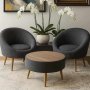 Atelier del Sofa Fotelje i klub stočić Lida Linen Anthracite - slika 2