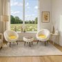 Atelier del Sofa Fotelje i klub stočić Lida Linen White - slika 1