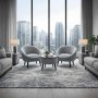 Atelier del Sofa Fotelje i klub stočić Lida Linen Grey - slika 2