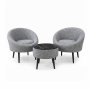 Atelier del Sofa Fotelje i klub stočić Lida Linen Grey - slika 3
