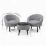 Atelier del Sofa Fotelje i klub stočić Lida Linen Grey - slika 4