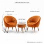 Atelier del Sofa Fotelje i klub stočić Lida Babyface Orange - slika 4