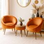 Atelier del Sofa Fotelje i klub stočić Lida Babyface Orange - slika 1