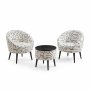 Atelier del Sofa Fotelje i klub stočić Lida Black White - slika 3