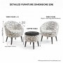 Atelier del Sofa Fotelje i klub stočić Lida Black White - slika 4
