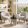 Atelier del Sofa Fotelje i klub stočić Lida Black White - slika 1