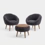 Atelier del Sofa Fotelje i klub stočić Lida Wellsoft Anthracite - slika 3