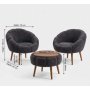 Atelier del Sofa Fotelje i klub stočić Lida Wellsoft Anthracite - slika 4