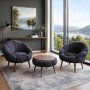 Atelier del Sofa Fotelje i klub stočić Lida Wellsoft Anthracite - slika 1