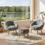 Atelier del Sofa Fotelje i klub stočić Lida Wellsoft Grey - slika 2