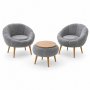 Atelier del Sofa Fotelje i klub stočić Lida Wellsoft Grey - slika 3