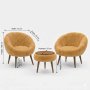 Atelier del Sofa Fotelje i klub stočić Lida Wellsoft Brown - slika 4