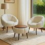 Atelier del Sofa Fotelje i klub stočić Lida Wellsoft White - slika 1