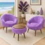 Atelier del Sofa Fotelje i klub stočić Lida Wellsoft Lilac - slika 1