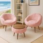 Atelier del Sofa Fotelje i klub stočić Lida Wellsoft Pink - slika 1