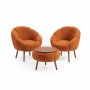 Atelier del Sofa Fotelje i klub stočić Lida Wellsoft Orange - slika 2