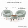 Atelier del Sofa Fotelje i klub stočić Lida Wellsoft Green - slika 4