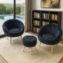 Atelier del Sofa Fotelje i tabure Lida Wellsoft Anthracite - slika 2