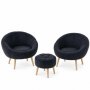 Atelier del Sofa Fotelje i tabure Lida Wellsoft Anthracite - slika 3