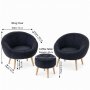 Atelier del Sofa Fotelje i tabure Lida Wellsoft Anthracite - slika 4