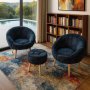 Atelier del Sofa Fotelje i tabure Lida Wellsoft Anthracite - slika 1