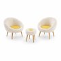 Atelier del Sofa Fotelje i tabure Lida Wellsoft White Yellow - slika 2