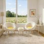 Atelier del Sofa Fotelje i tabure Lida Wellsoft White Yellow - slika 1