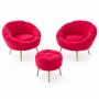 Atelier del Sofa Fotelje i tabure Lida Wellsoft Fuchsia - slika 2