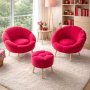 Atelier del Sofa Fotelje i tabure Lida Wellsoft Fuchsia - slika 1