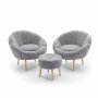 Atelier del Sofa Fotelje i tabure Lida Wellsoft Grey - slika 2
