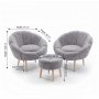 Atelier del Sofa Fotelje i tabure Lida Wellsoft Grey - slika 3