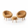 Atelier del Sofa Fotelje i tabure Lida Wellsoft Brown - slika 2