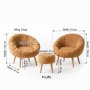 Atelier del Sofa Fotelje i tabure Lida Wellsoft Brown - slika 3