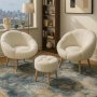 Atelier del Sofa Fotelje i tabure Lida Wellsoft White - slika 2