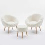Atelier del Sofa Fotelje i tabure Lida Wellsoft White - slika 3