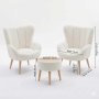Atelier del Sofa Fotelje i tabure Lida Wellsoft White - slika 4