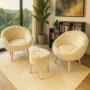 Atelier del Sofa Fotelje i tabure Lida Wellsoft Cream - slika 1