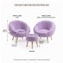 Atelier del Sofa Fotelje i tabure Lida Wellsoft Lilac - slika 3