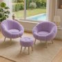Atelier del Sofa Fotelje i tabure Lida Wellsoft Lilac - slika 1