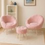 Atelier del Sofa Fotelje i tabure Lida Wellsoft Pink - slika 2