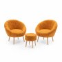 Atelier del Sofa Fotelje i tabure Lida Wellsoft Orange - slika 2