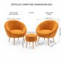 Atelier del Sofa Fotelje i tabure Lida Wellsoft Orange - slika 3
