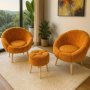 Atelier del Sofa Fotelje i tabure Lida Wellsoft Orange - slika 1