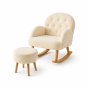 Atelier del Sofa Fotelja i tabure Dugmeli Cream - slika 3