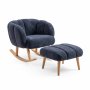 Atelier del Sofa Fotelja i tabure Lotus Anthracite - slika 2