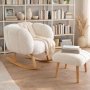 Atelier del Sofa Fotelja i tabure Lotus White - slika 2