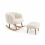 Atelier del Sofa Fotelja i tabure Lotus White - slika 3