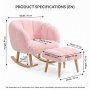 Atelier del Sofa Fotelja i tabure Lotus Pink - slika 3